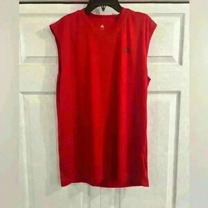Red adidas Climalite Activewear Tops for Men, size Medium
